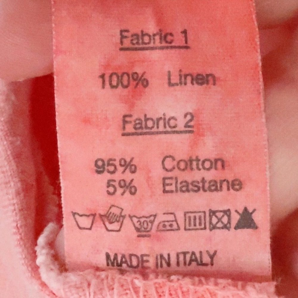 Inizio Lagenlook Linen Bubble Midi Dress Womens Size S Coral Pink Boho Italy - Picture 3 of 12